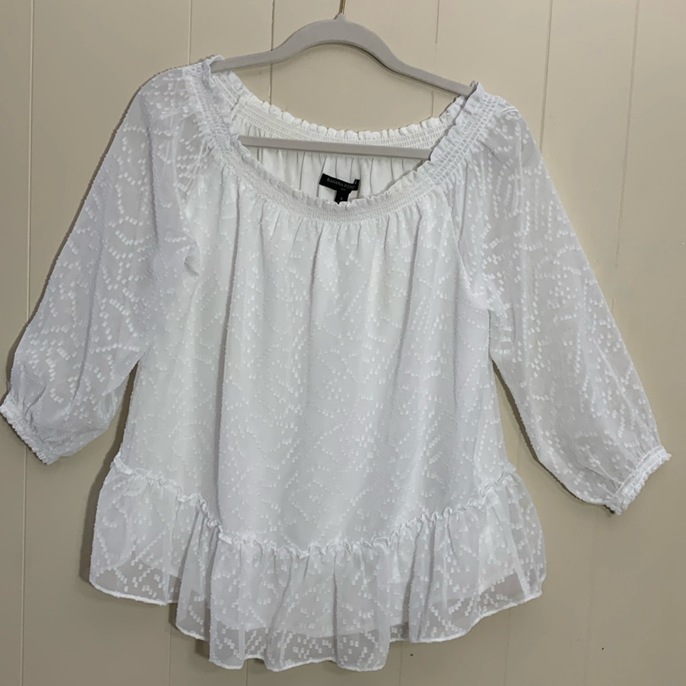 Banana Republic White Blouse Size Small